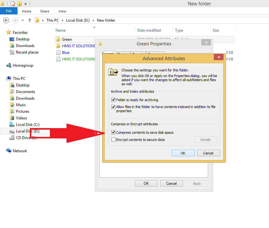 Advanced Attributes for of folder or files in property Advanced Attributes for of folder or files in property